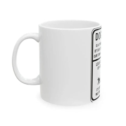 IS A THREAT TO THE HEALTH OF OUR CHILDREN DEGRADES Delaware SR1-13-DE (Delaware) (Road Sign) White Coffee Mug - Go Mug Yourself