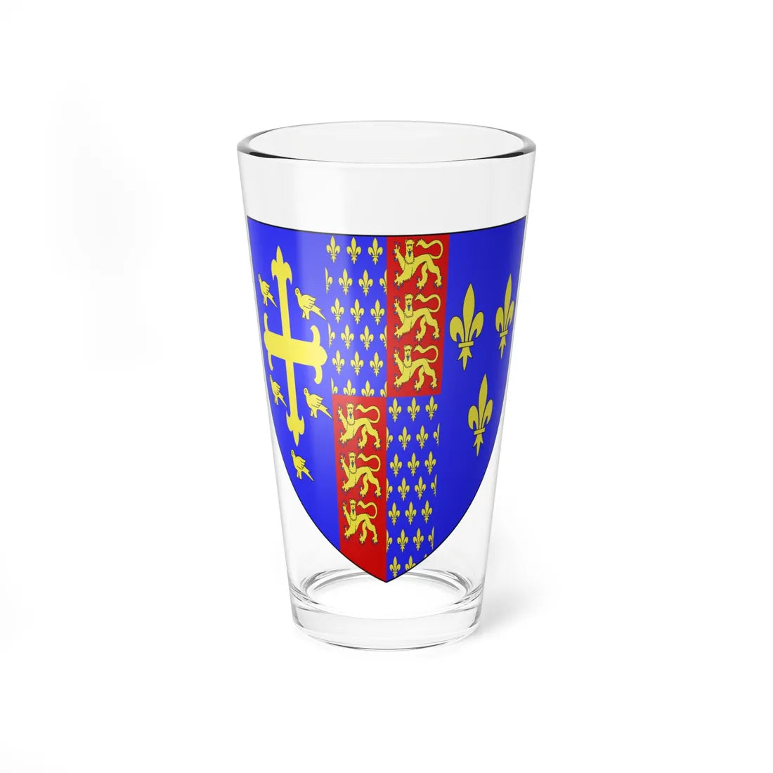 Isabella of Valois Arms (England) (Coat of Arms) Pint Glass 16oz 16oz - Go Mug Yourself