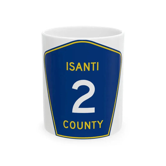 Isanti County 2 MN (Minnesota) (Road Sign) White Coffee Mug 11oz - Go Mug Yourself