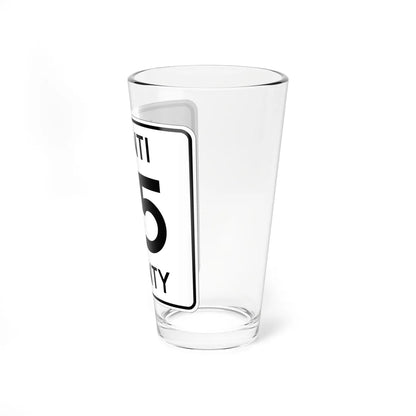 Isanti County 35 MN (Minnesota) (Road Sign) Pint Glass 16oz - Go Mug Yourself