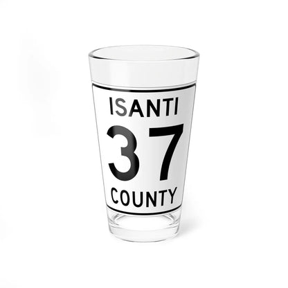 Isanti County 37 MN (Minnesota) (Road Sign) Pint Glass 16oz 16oz - Go Mug Yourself