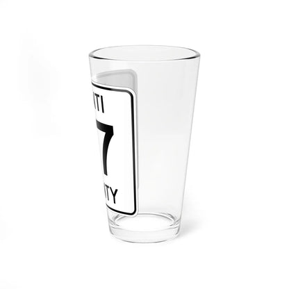 Isanti County 37 MN (Minnesota) (Road Sign) Pint Glass 16oz - Go Mug Yourself