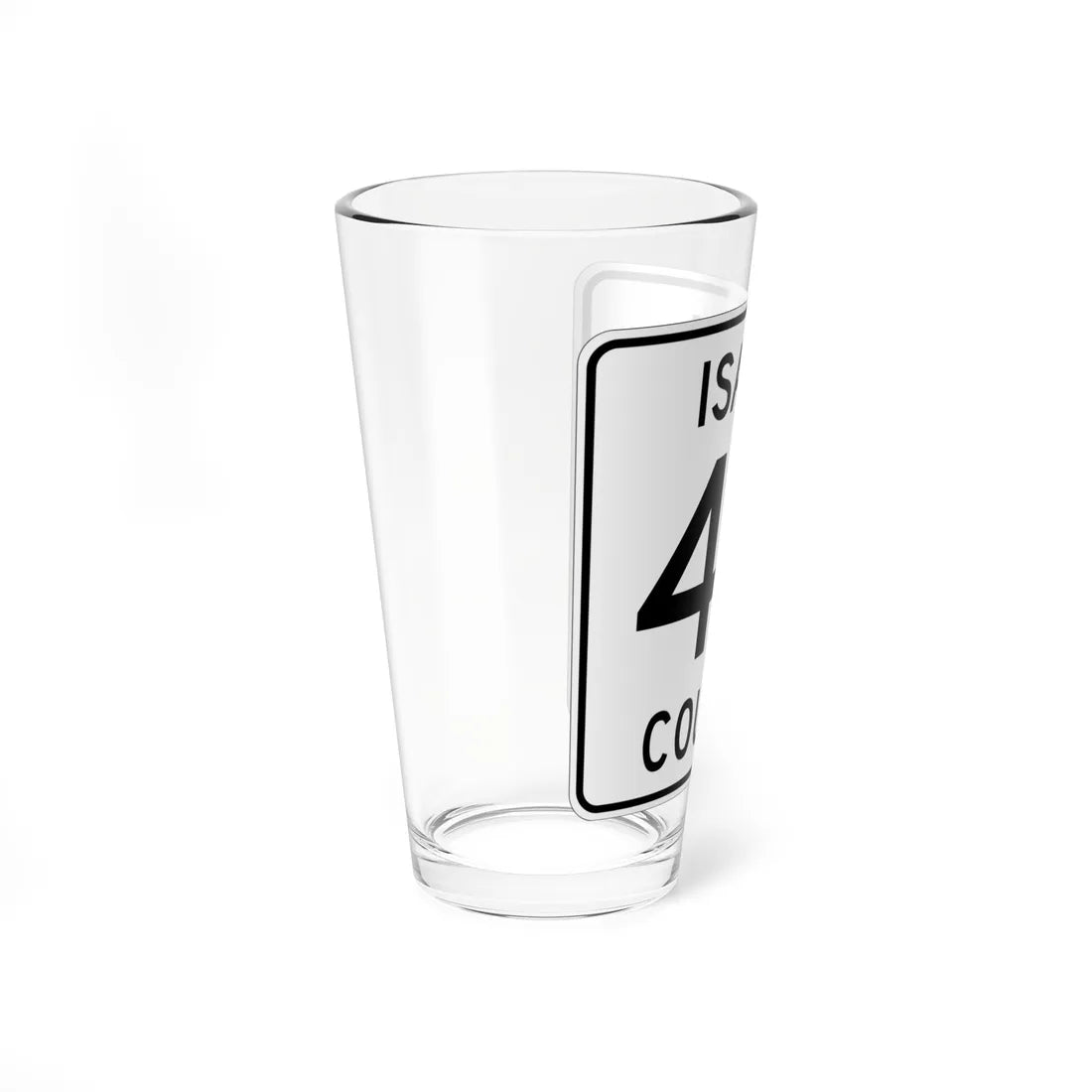 Isanti County 42 MN (Minnesota) (Road Sign) Pint Glass 16oz - Go Mug Yourself