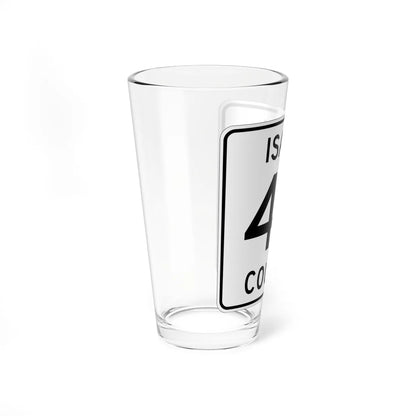 Isanti County 47 MN (Minnesota) (Road Sign) Pint Glass 16oz - Go Mug Yourself