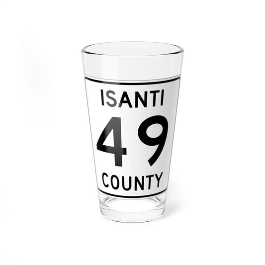 Isanti County 49 MN (Minnesota) (Road Sign) Pint Glass 16oz 16oz - Go Mug Yourself
