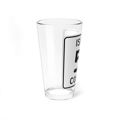 Isanti County 51 MN (Minnesota) (Road Sign) Pint Glass 16oz - Go Mug Yourself