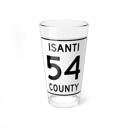 Isanti County 54 MN (Minnesota) (Road Sign) Pint Glass 16oz 16oz - Go Mug Yourself
