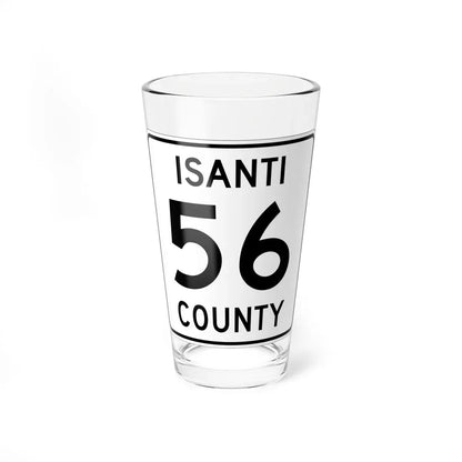 Isanti County 56 MN (Minnesota) (Road Sign) Pint Glass 16oz 16oz - Go Mug Yourself
