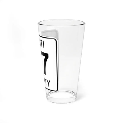 Isanti County 57 MN (Minnesota) (Road Sign) Pint Glass 16oz - Go Mug Yourself