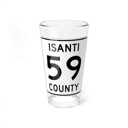 Isanti County 59 MN (Minnesota) (Road Sign) Pint Glass 16oz 16oz - Go Mug Yourself