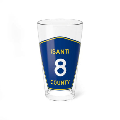 Isanti County 8 MN (Minnesota) (Road Sign) Pint Glass 16oz 16oz - Go Mug Yourself