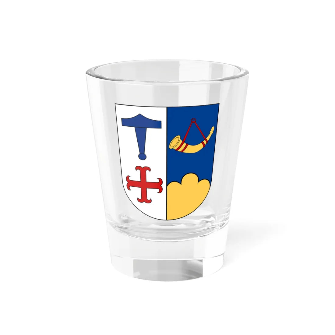 Ishoj Kommune coa (Denmark) (Coat of Arms) Shot Glass 1.5oz 1.5oz - Go Mug Yourself