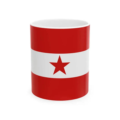 Iskolata karogs (Latvia) White Coffee Mug 11oz - Go Mug Yourself