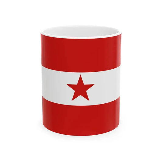 Iskolata karogs (Latvia) White Coffee Mug 11oz - Go Mug Yourself
