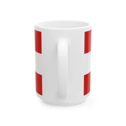 Iskolata karogs (Latvia) White Coffee Mug - Go Mug Yourself