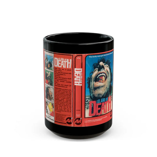 ISLAND OF DEATH (VHS COVER) - Black Coffee Mug-15oz-Go Mug Yourself