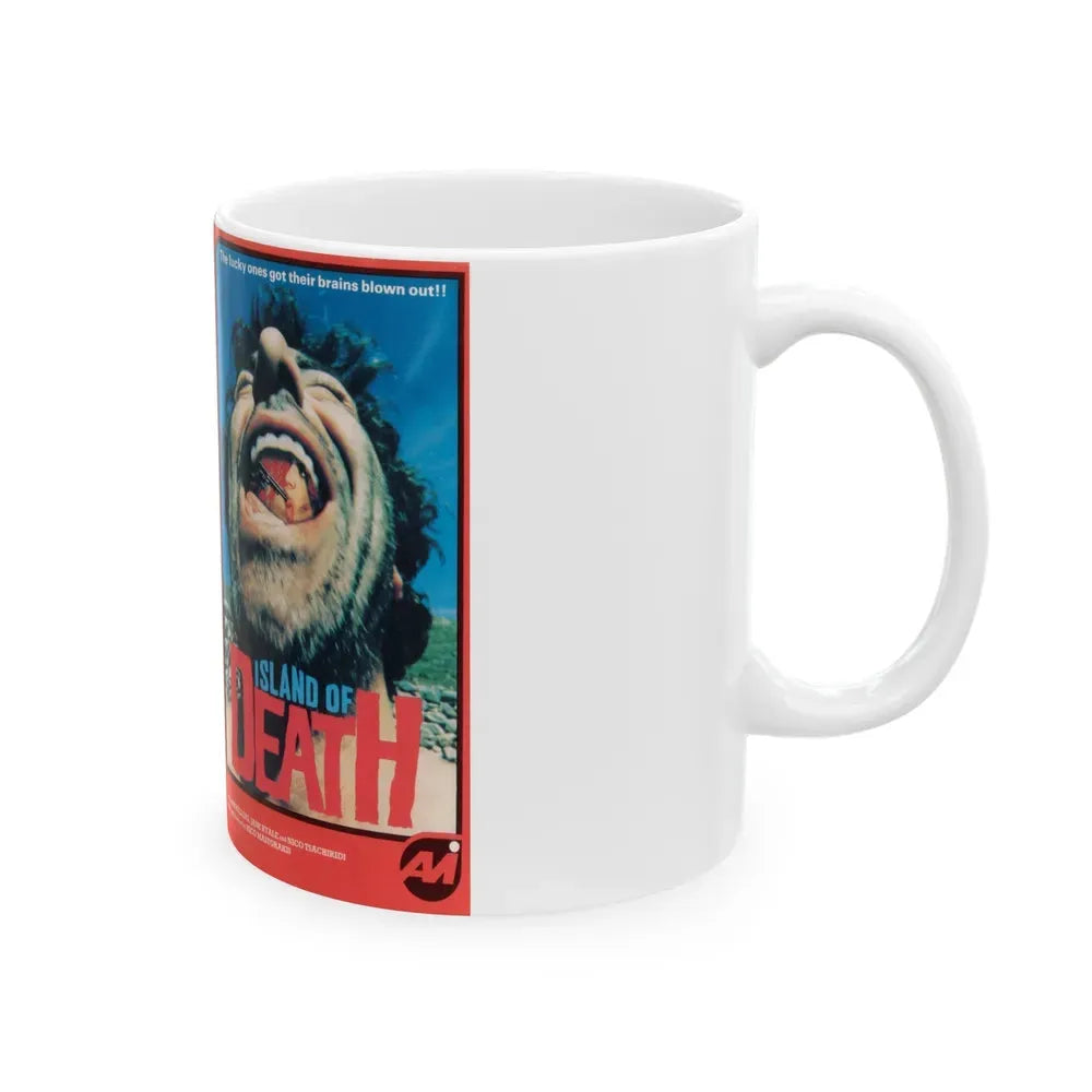 ISLAND OF DEATH (VHS COVER) - White Coffee Mug - Go Mug Yourself