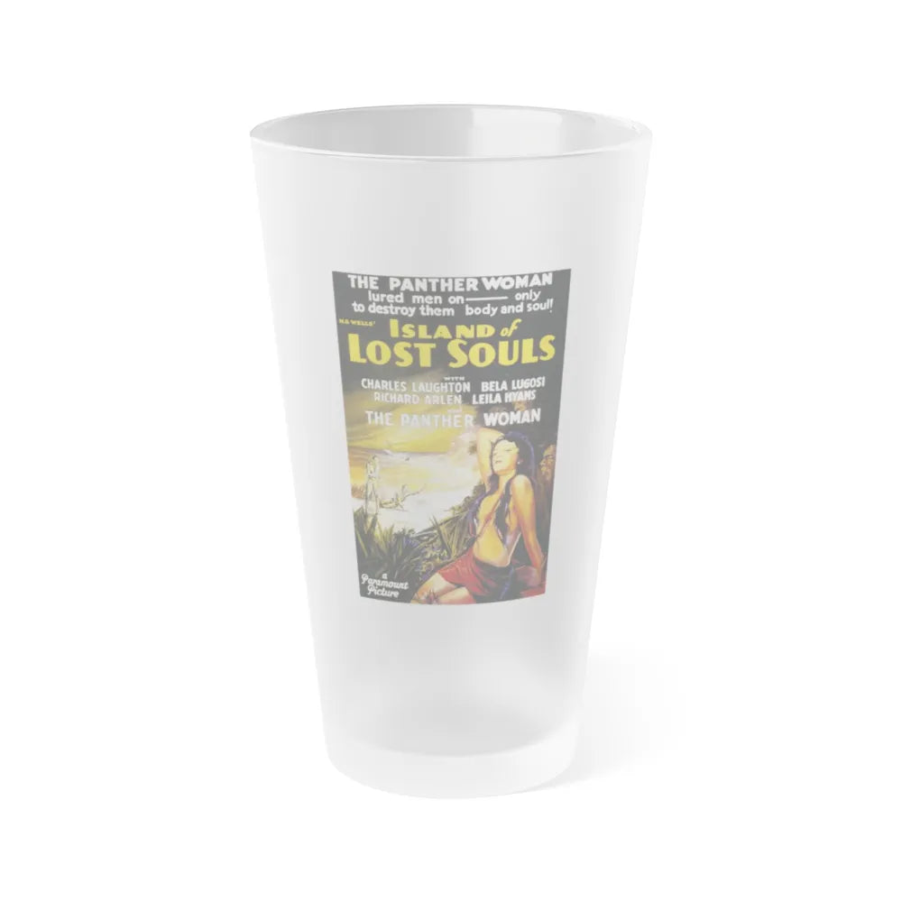 ISLAND OF LOST SOULS 1932 Movie Poster - Frosted Pint Glass 16oz-16oz-Frosted-Go Mug Yourself