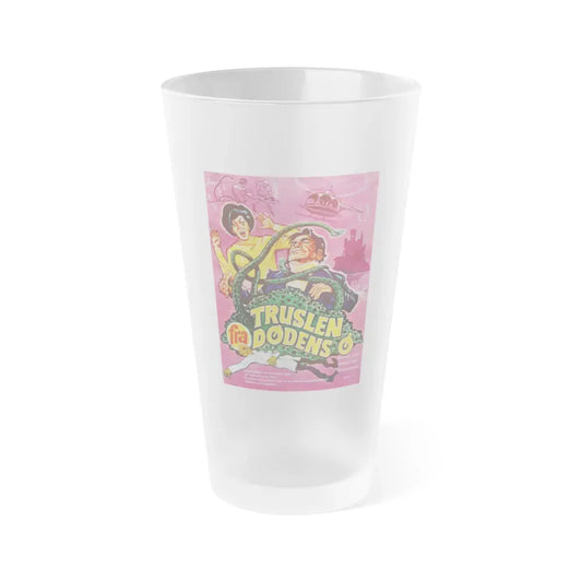 ISLAND OF TERROR (DANISH) 1966 Movie Poster - Frosted Pint Glass 16oz 16oz Frosted - Go Mug Yourself
