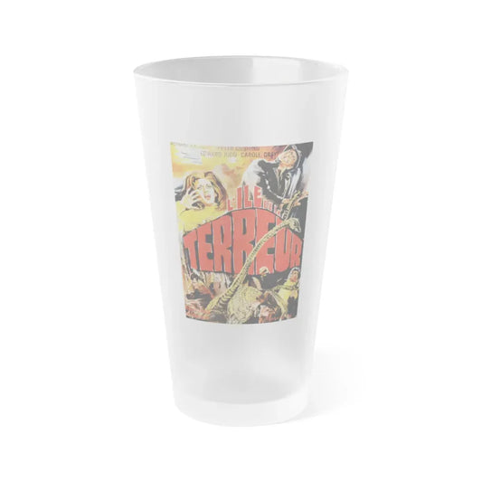 ISLAND OF TERROR (FRENCH) 1966 Movie Poster - Frosted Pint Glass 16oz 16oz Frosted - Go Mug Yourself