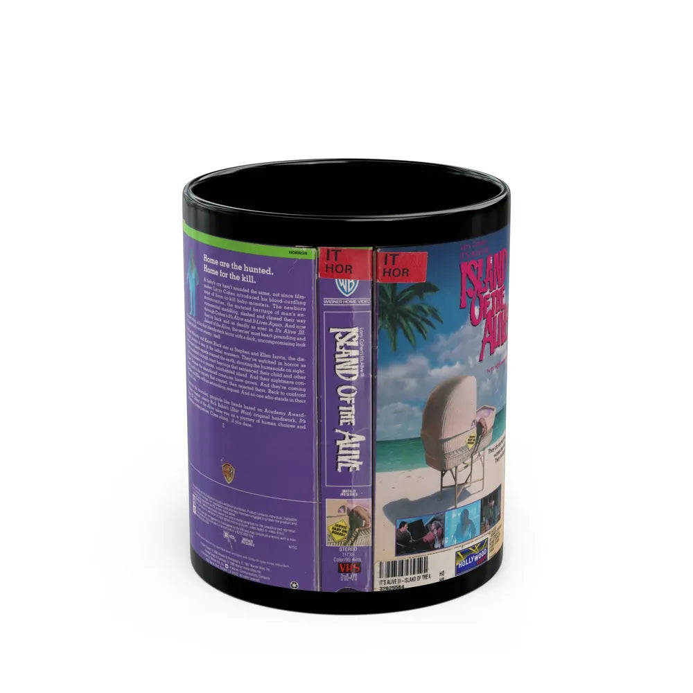 ISLAND OF THE ALIVE (VHS COVER) - Black Coffee Mug-11oz-Go Mug Yourself