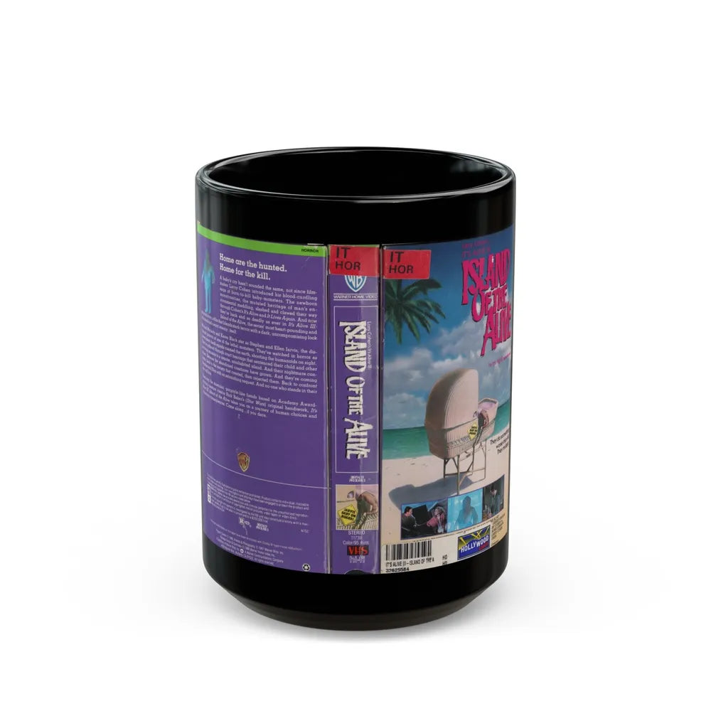 ISLAND OF THE ALIVE (VHS COVER) - Black Coffee Mug-15oz-Go Mug Yourself