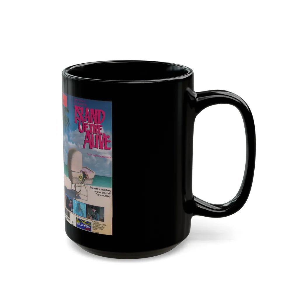 ISLAND OF THE ALIVE (VHS COVER) - Black Coffee Mug-Go Mug Yourself