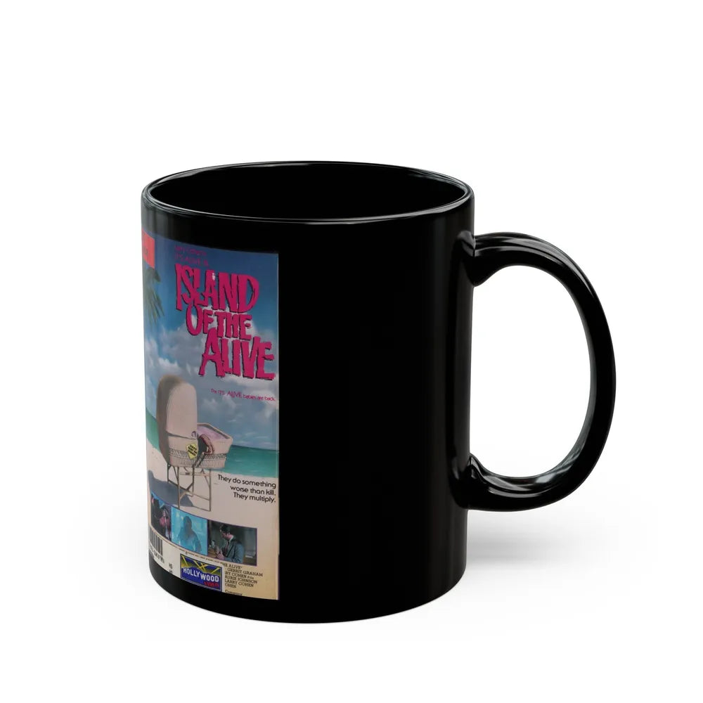 ISLAND OF THE ALIVE (VHS COVER) - Black Coffee Mug-Go Mug Yourself