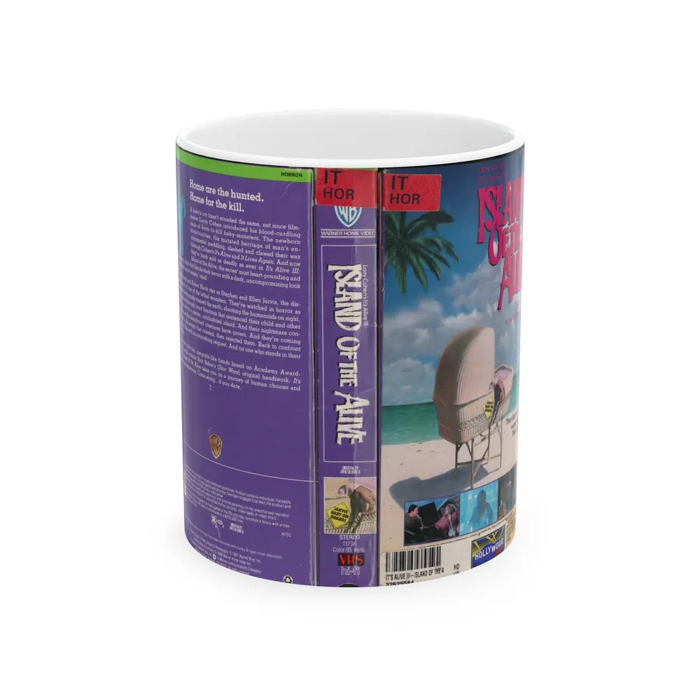 ISLAND OF THE ALIVE (VHS COVER) - White Coffee Mug-11oz-Go Mug Yourself