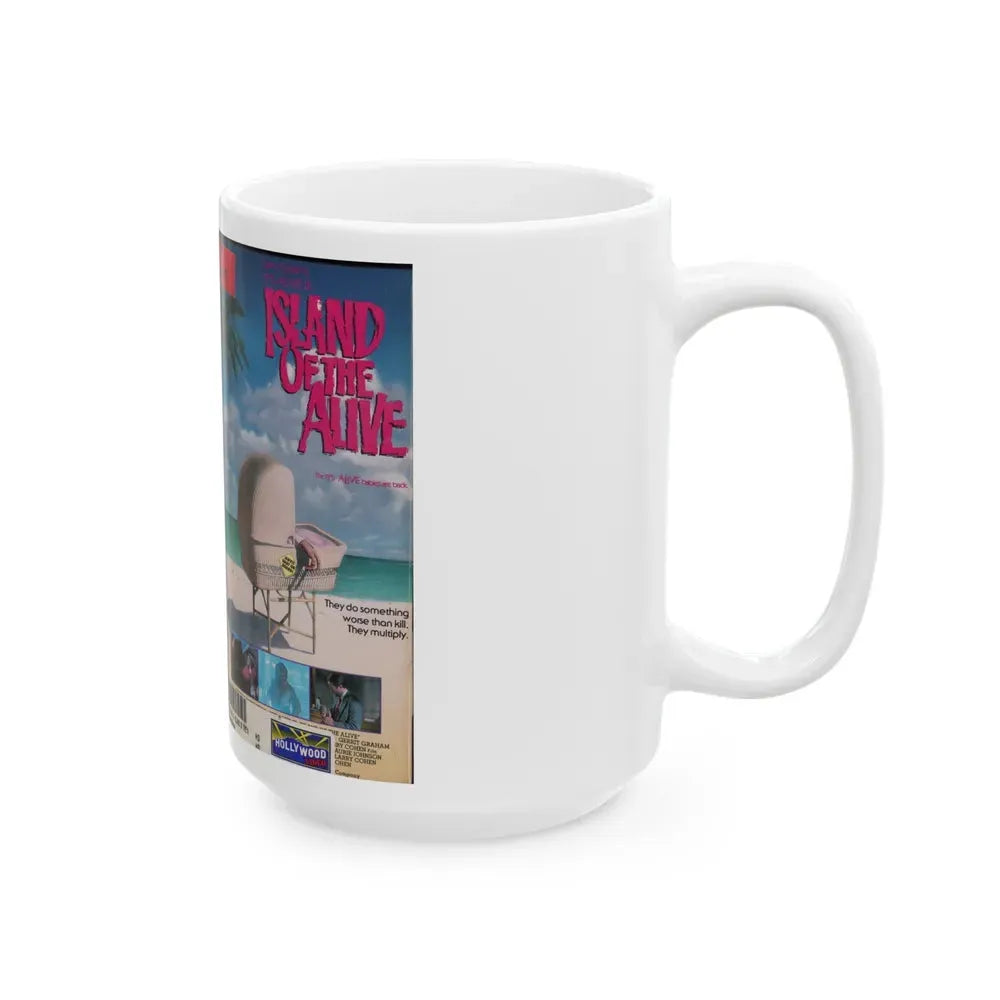 ISLAND OF THE ALIVE (VHS COVER) - White Coffee Mug - Go Mug Yourself