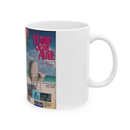 ISLAND OF THE ALIVE (VHS COVER) - White Coffee Mug - Go Mug Yourself