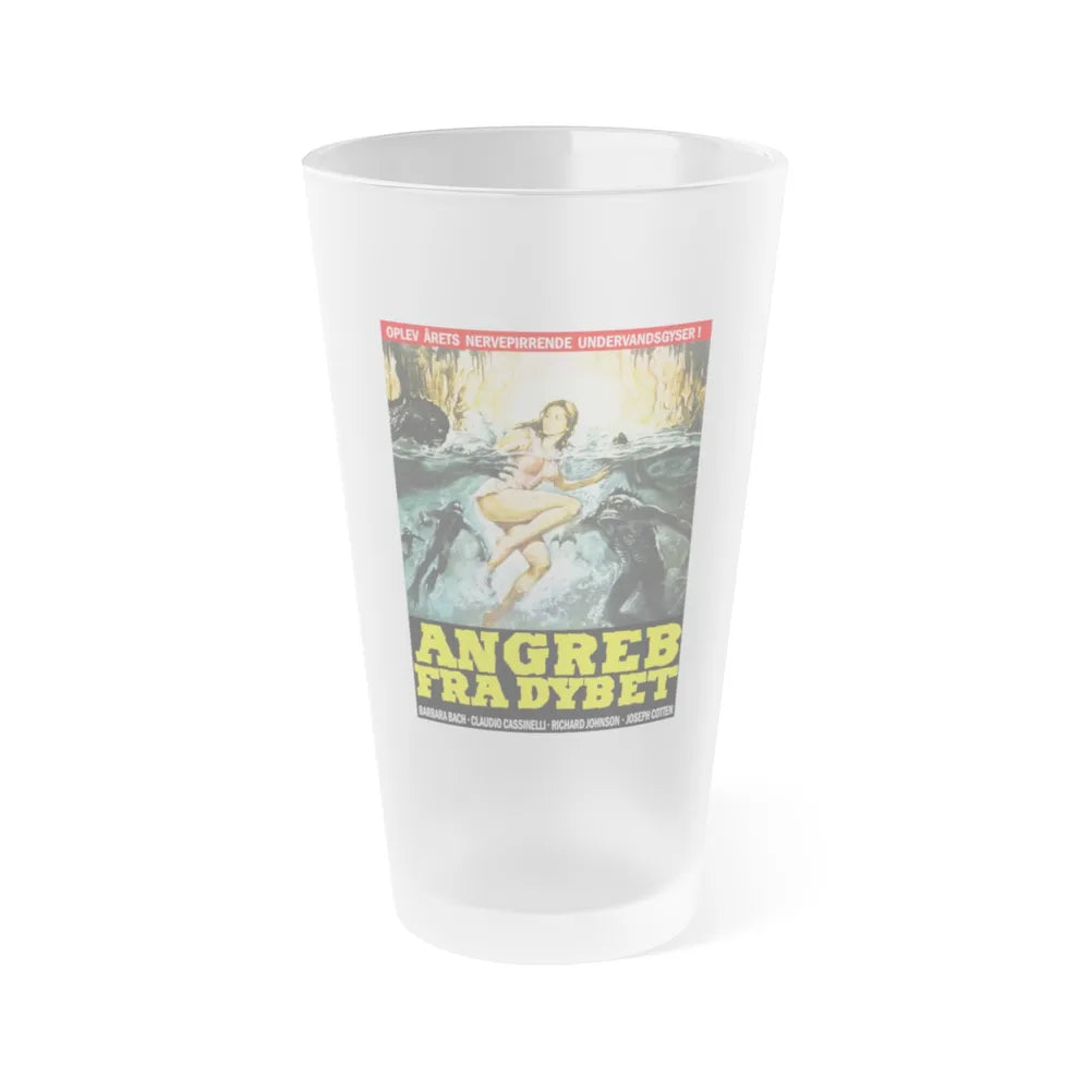 ISLAND OF THE FISHMEN (DANISH) 1979 Movie Poster - Frosted Pint Glass 16oz-16oz-Frosted-Go Mug Yourself