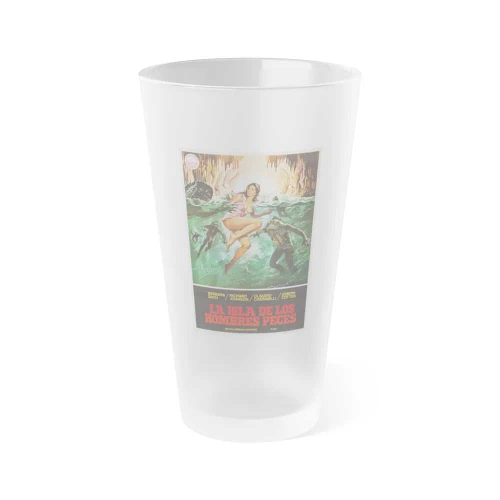 ISLAND OF THE FISHMEN (SPAIN) 1979 Movie Poster - Frosted Pint Glass 16oz-16oz-Frosted-Go Mug Yourself