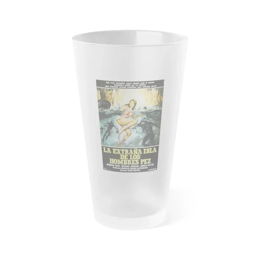 ISLAND OF THE FISHMEN (SPANISH) 1979 Movie Poster - Frosted Pint Glass 16oz 16oz Frosted - Go Mug Yourself