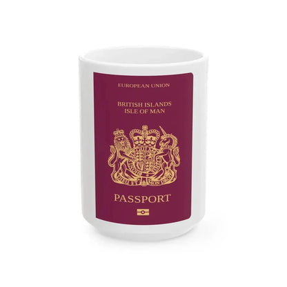 Isle Of Man Passport - White Coffee Mug 15oz - Go Mug Yourself