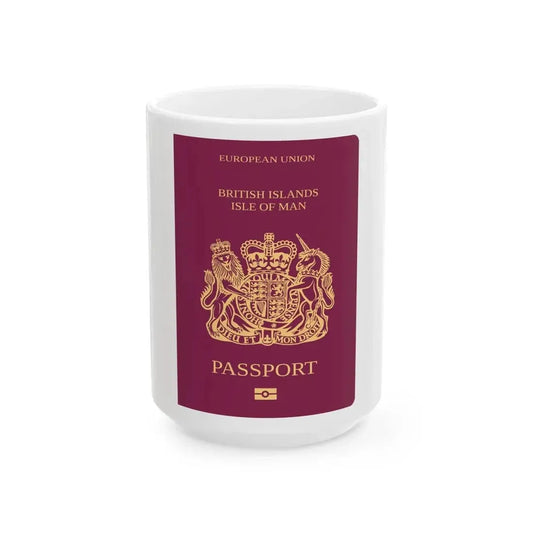 Isle Of Man Passport - White Coffee Mug 15oz - Go Mug Yourself