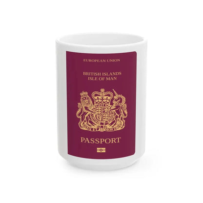 Isle Of Man Passport - White Coffee Mug 15oz - Go Mug Yourself