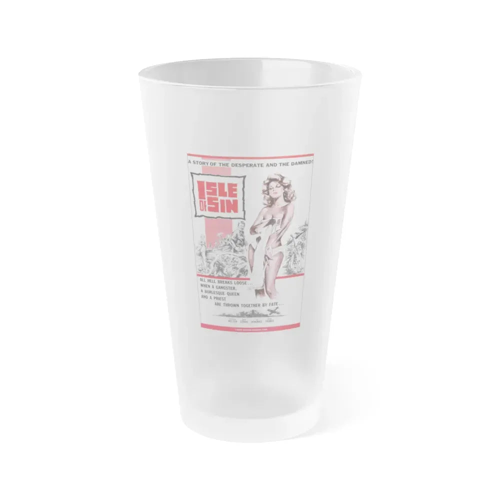 ISLE OF SIN 1960 Movie Poster - Frosted Pint Glass 16oz 16oz Frosted - Go Mug Yourself