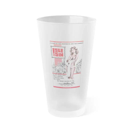 ISLE OF SIN 1960 Movie Poster - Frosted Pint Glass 16oz 16oz Frosted - Go Mug Yourself