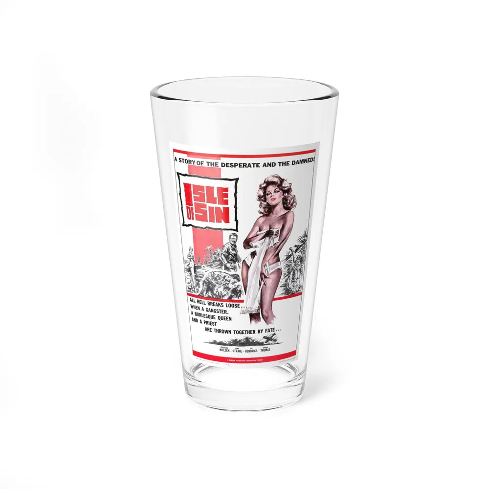 ISLE OF SIN 1960 Movie Poster - Pint Glass 16oz-16oz-Go Mug Yourself