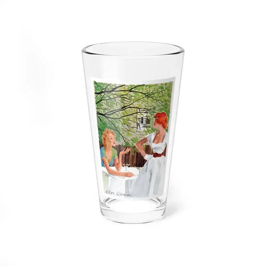 Isn't it wonderful to have a man woo and win you after chasing him for all these years', Esquire, 1954 - Pint Glass 16oz 16oz - Go Mug Yourself