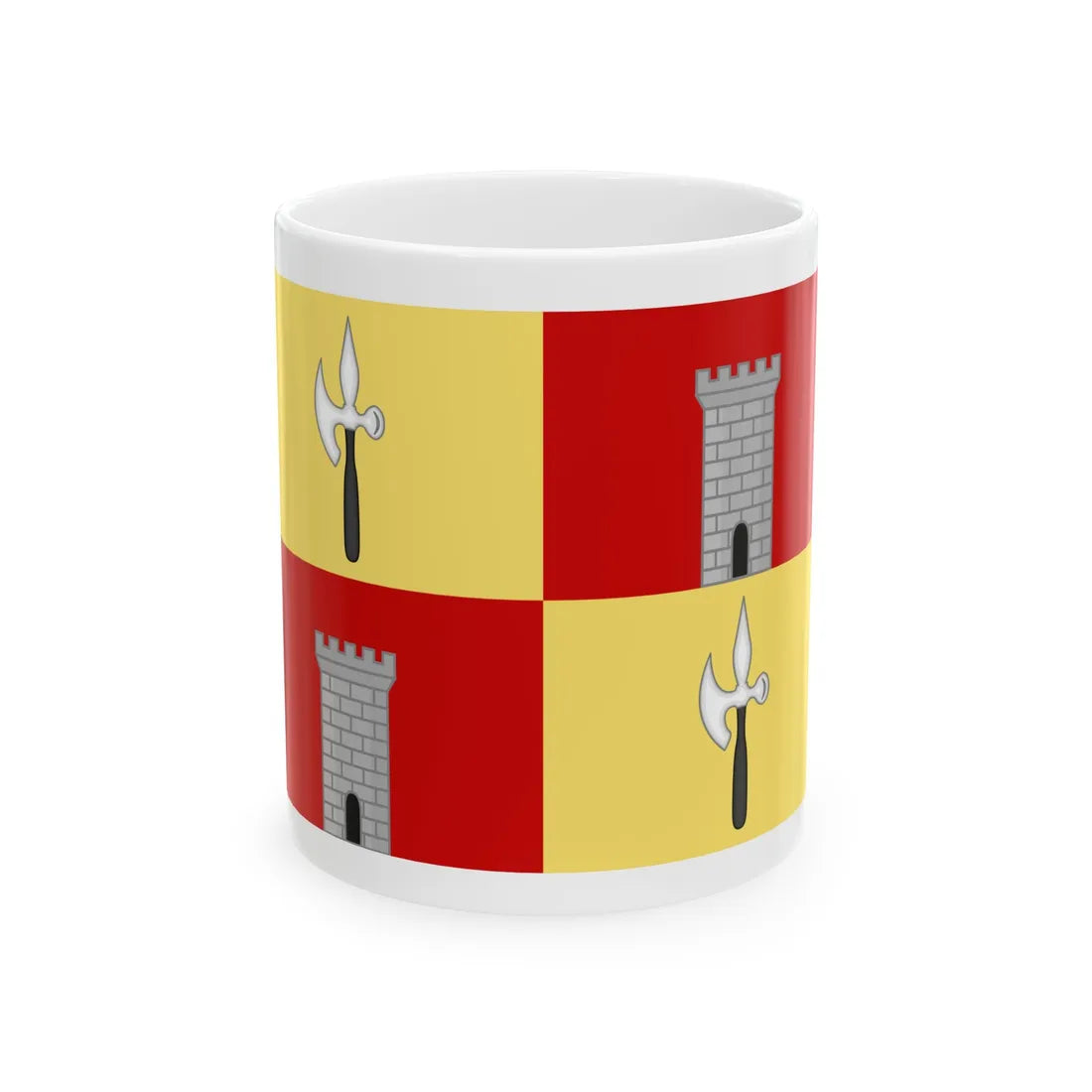 Ispica-Bandiera (Italy) White Coffee Mug 11oz - Go Mug Yourself