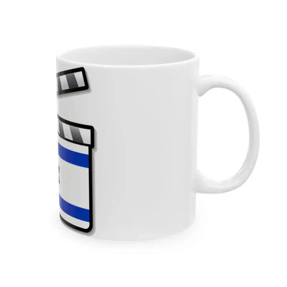 Israel film clapperboard (Israel) White Coffee Mug - Go Mug Yourself
