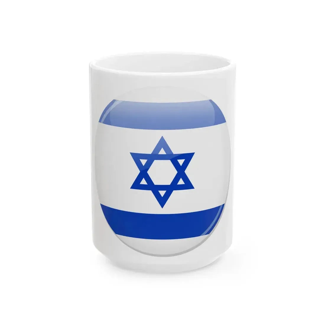 Israel flag icon (Israel) White Coffee Mug 15oz - Go Mug Yourself