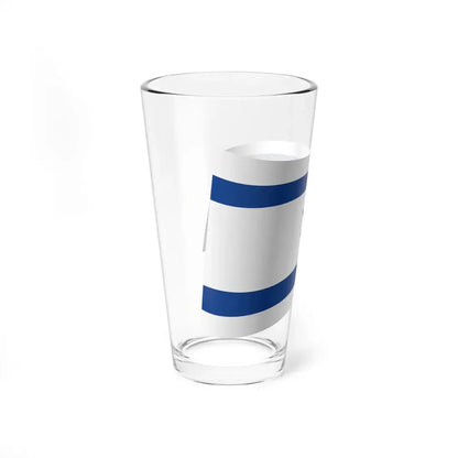 Israel Flag - iconic waving (Israel) Pint Glass 16oz - Go Mug Yourself