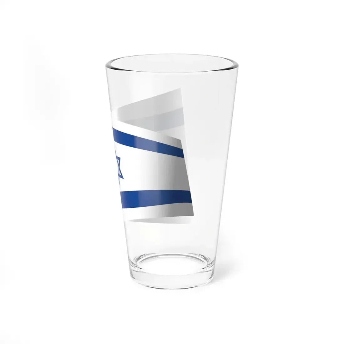 Israel Flag - iconic waving (Israel) Pint Glass 16oz - Go Mug Yourself