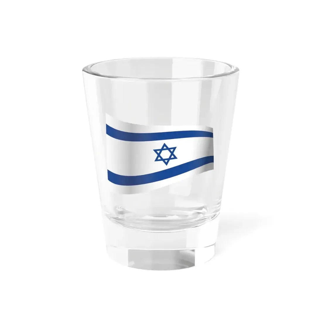 Israel Flag - iconic waving (Israel) Shot Glass 1.5oz 1.5oz - Go Mug Yourself