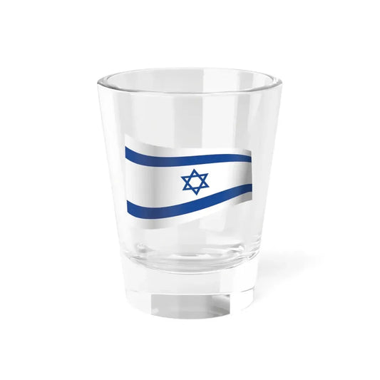 Israel Flag - iconic waving (Israel) Shot Glass 1.5oz 1.5oz - Go Mug Yourself