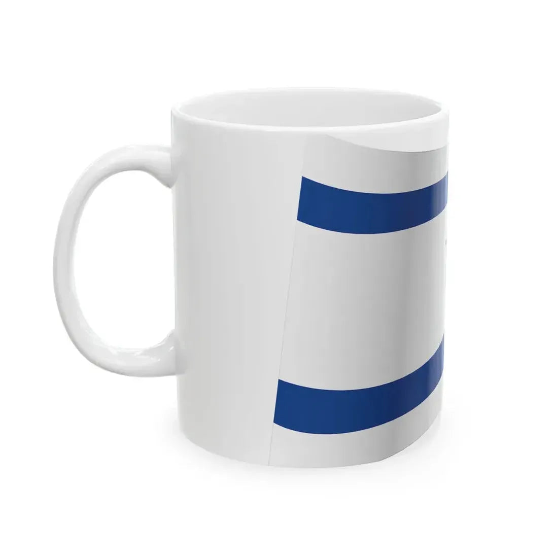 Israel Flag - iconic waving (Israel) White Coffee Mug - Go Mug Yourself