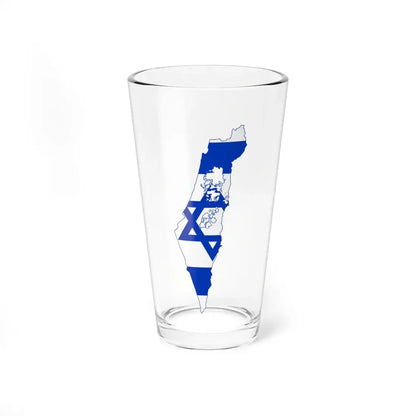 Israel Flag-map including Area C (Israel) Pint Glass 16oz 16oz - Go Mug Yourself